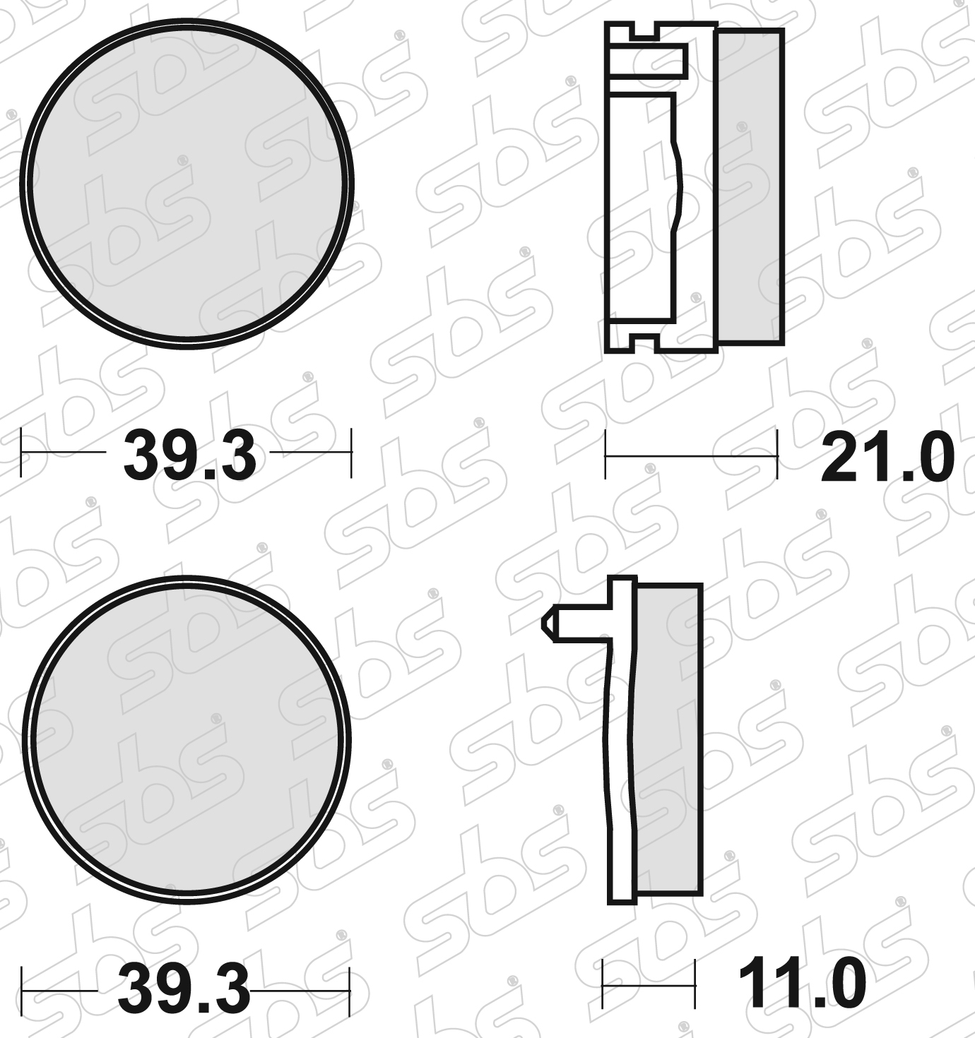 Plaquettes de frein 525 HF