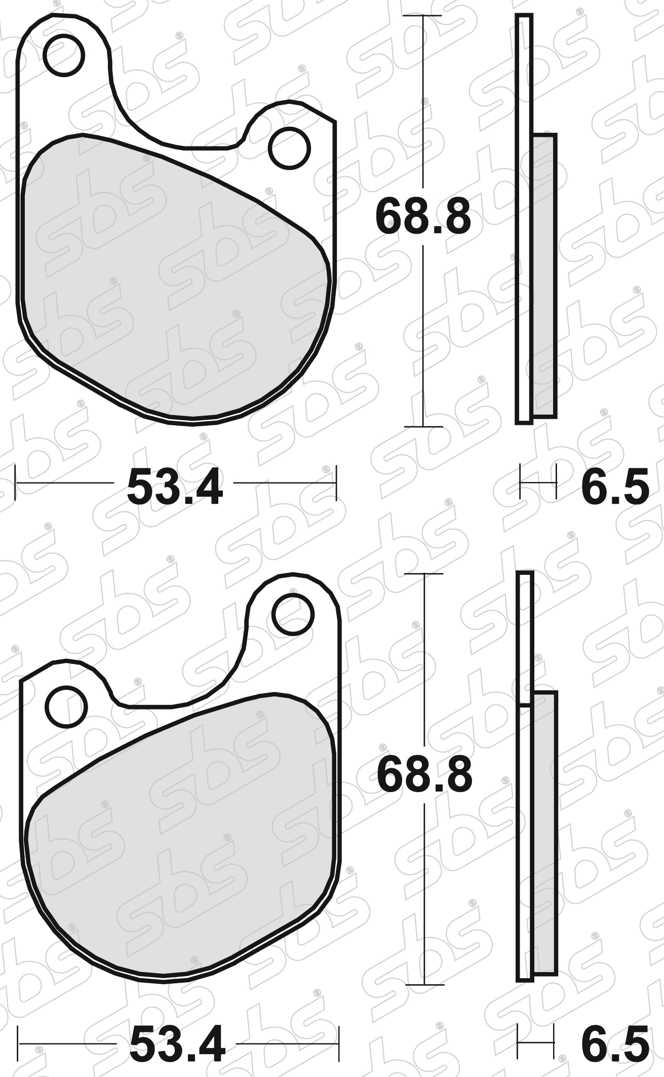 Plaquettes de frein 537 HF