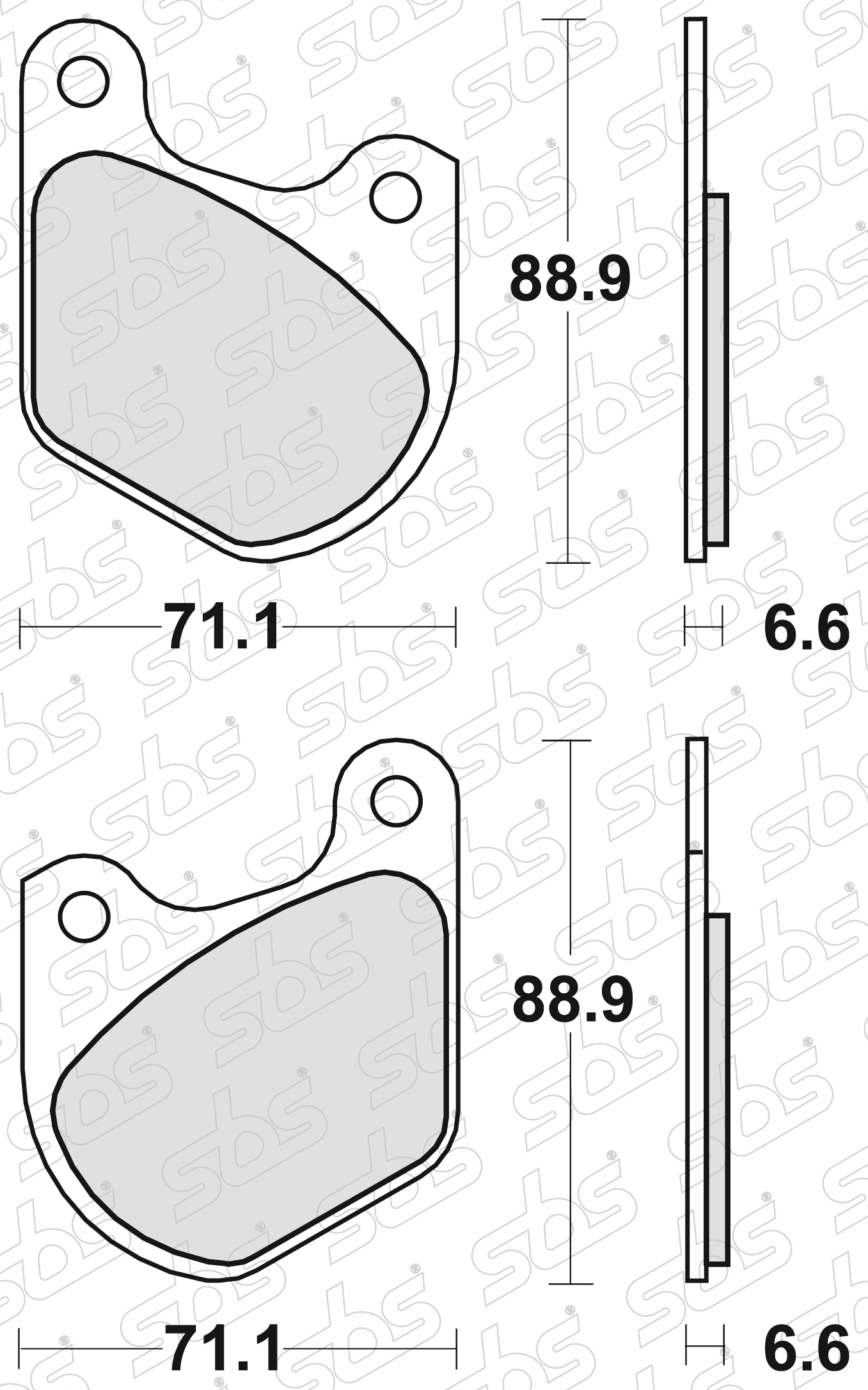 Plaquettes de frein 543 HF