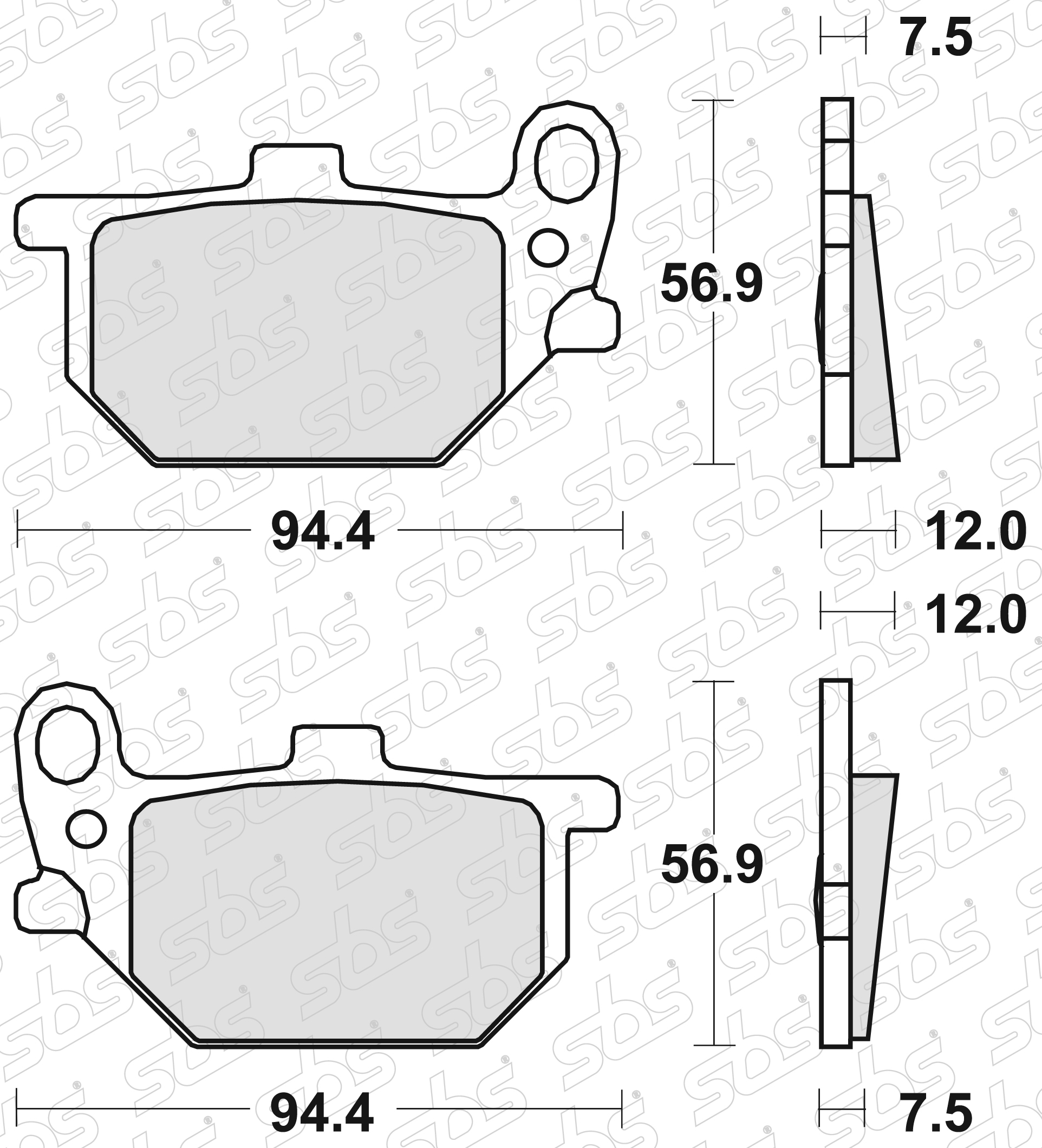 Plaquettes de frein 545 HF