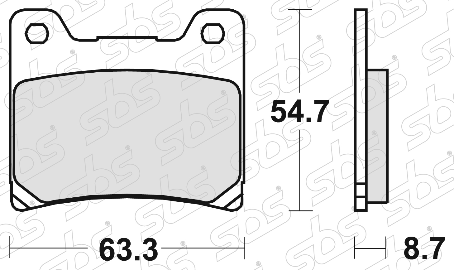 Plaquettes de frein 555 HF