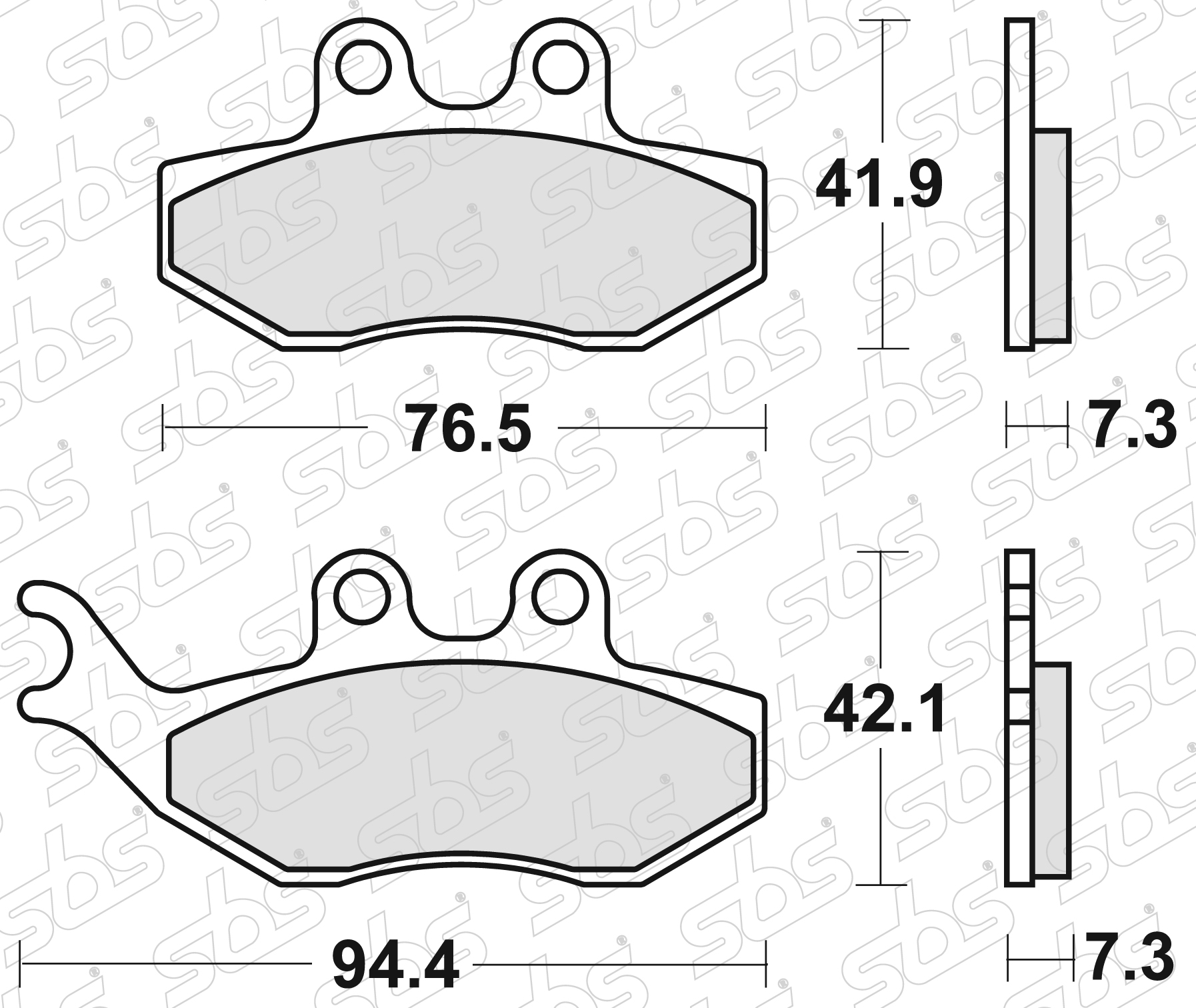 Plaquettes de frein 774 HF