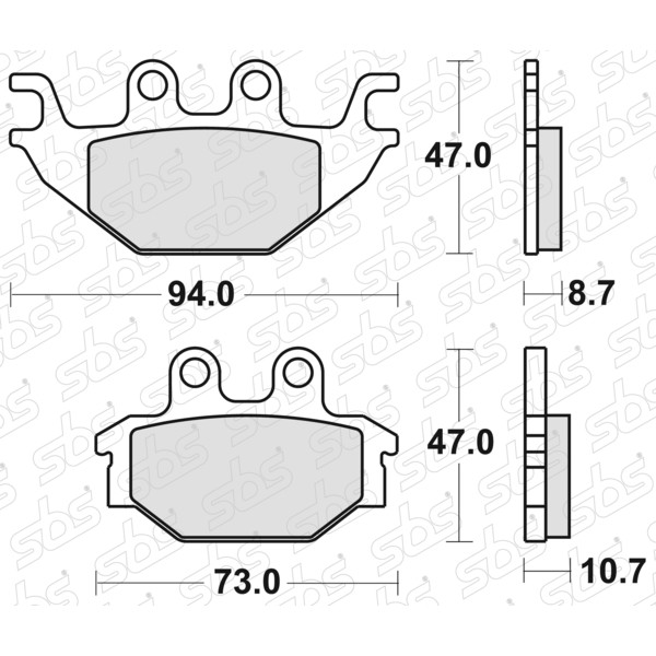 Plaquettes de frein 810 HF