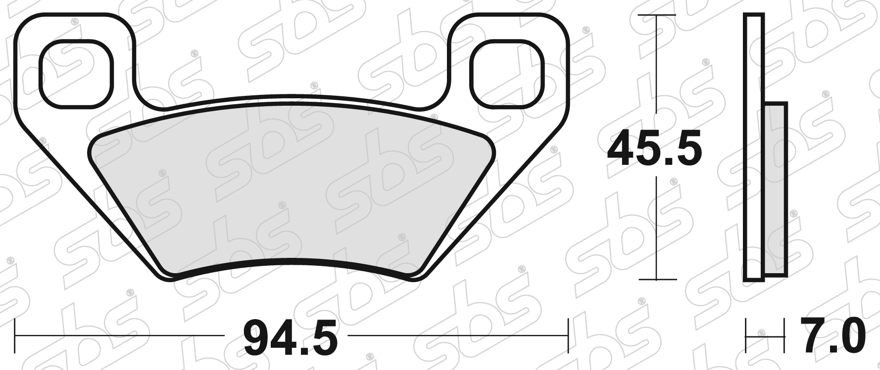 Plaquettes de frein 822 ATS