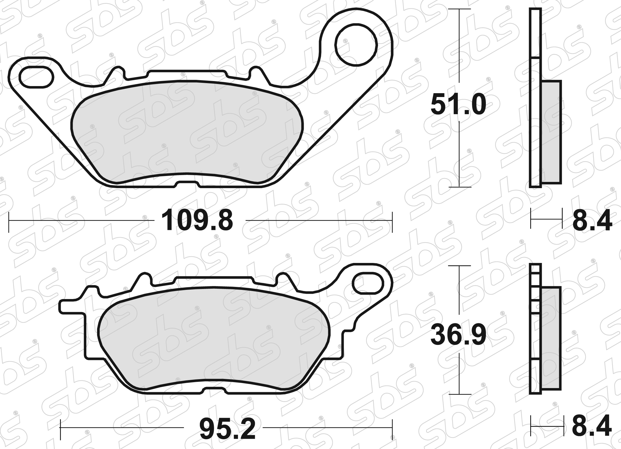 Plaquettes de frein 858 HF