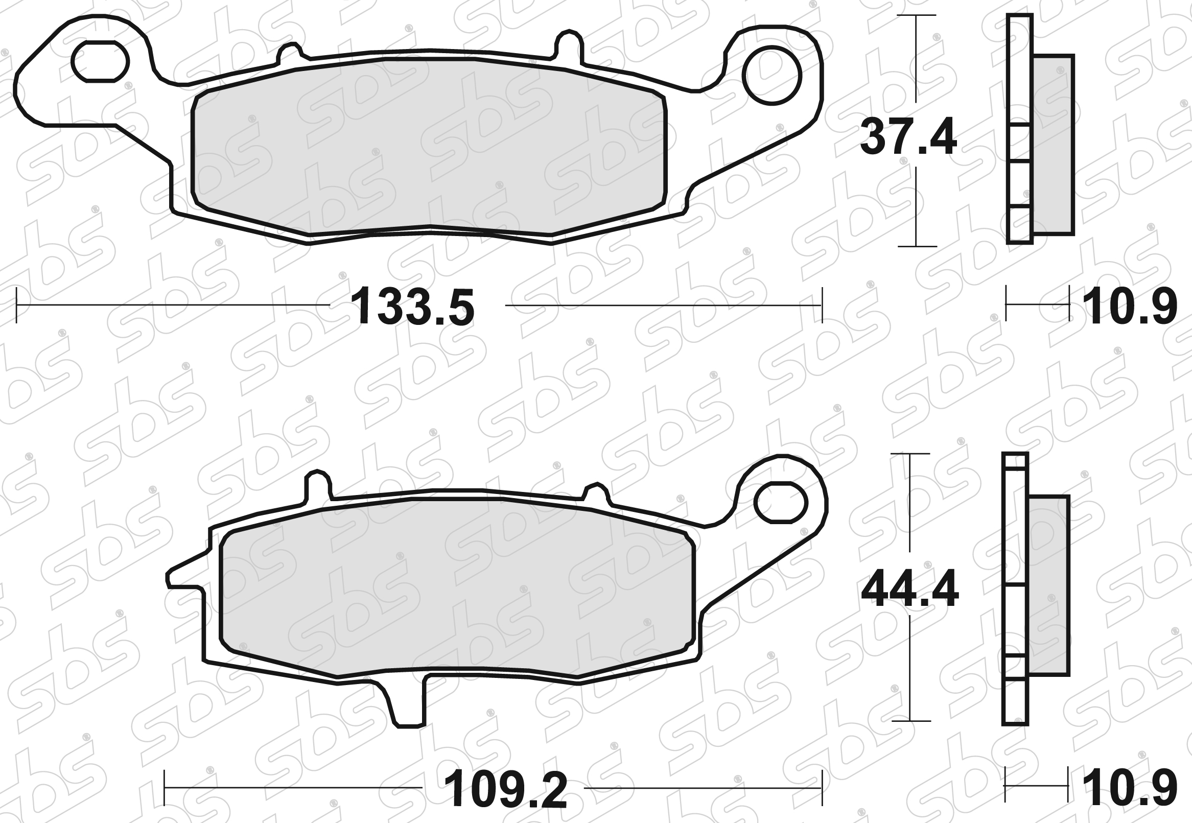 Plaquettes de frein 886 LS