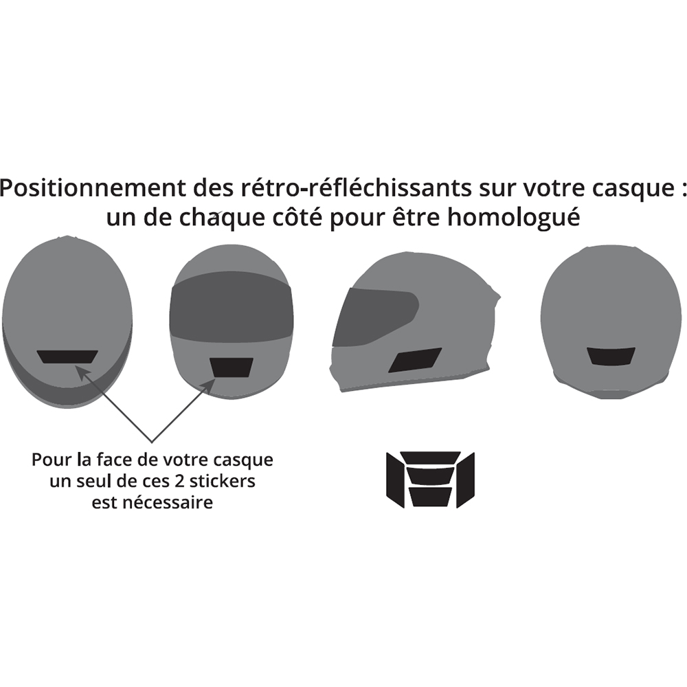 Stickers Réfléchissants Chaft NOIR - Intercoms et accessoires