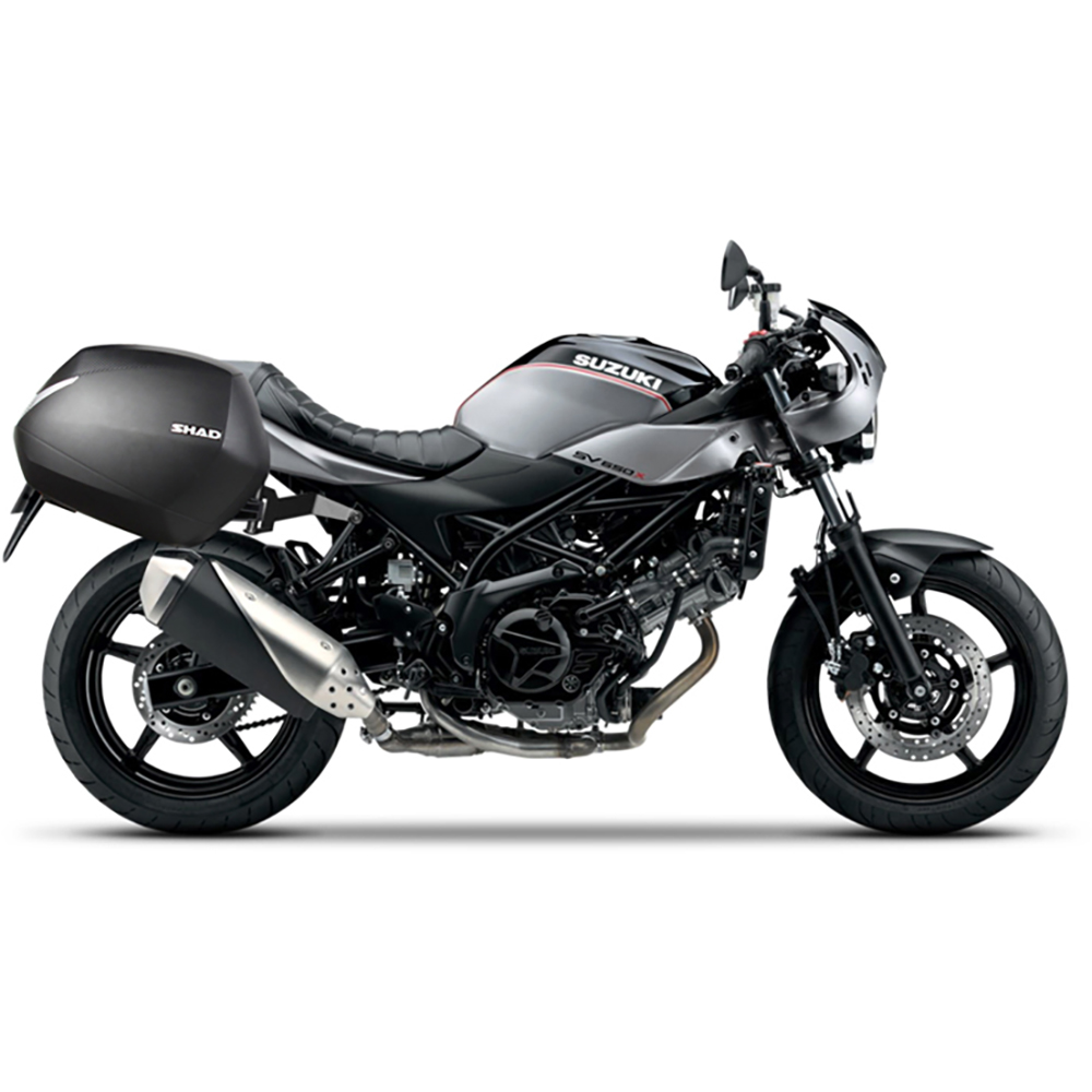 Supports Sacoches Pour Moto SV650 / SV650X (2016-2023) - Acier Noir, Paire Gauche/droite