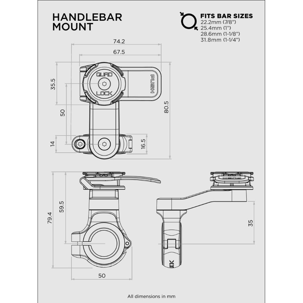 Support Guidon Handlebar Mount