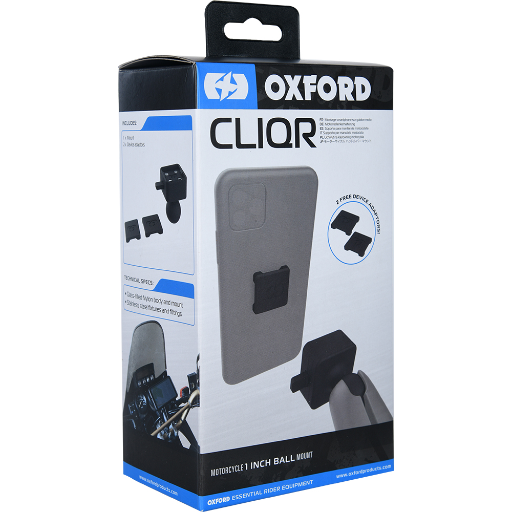 Support smartphone CliqR pour T de fourche Oxford moto : ,  support smartphone de moto