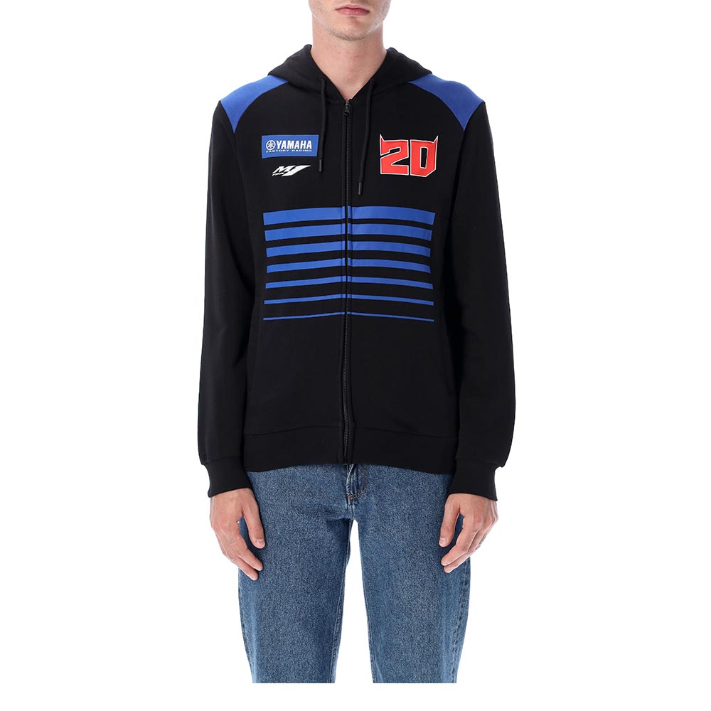 Sweat Quartararo 20 YAMAHA Bleu Noir - , Sweat et Vestes