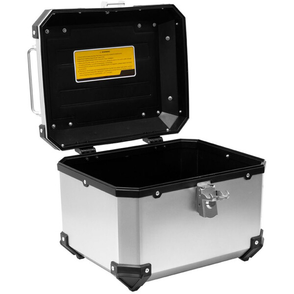 Top Case Moto Universel 55L - Coffre Alliage Aluminium étanche Anti-poussière Avec Serrure - Pour Casque Et Bagages