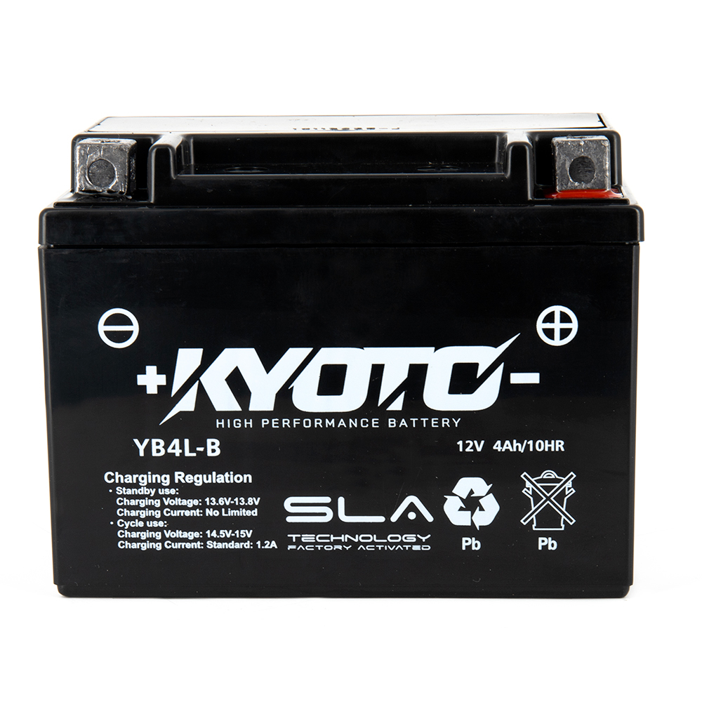 Batterie moto YUASA YB4L-B - 12V 4Ah avec pack acide. Neuve, en stock