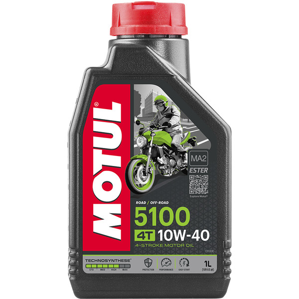 Huile 4T 5100 10W40 Motul moto : , huile moteur de moto