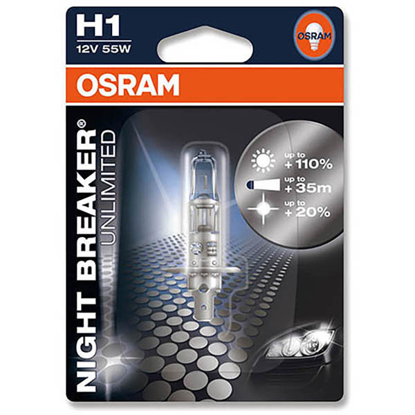 Ampoule H1 Night Breaker Osram moto : , ampoule