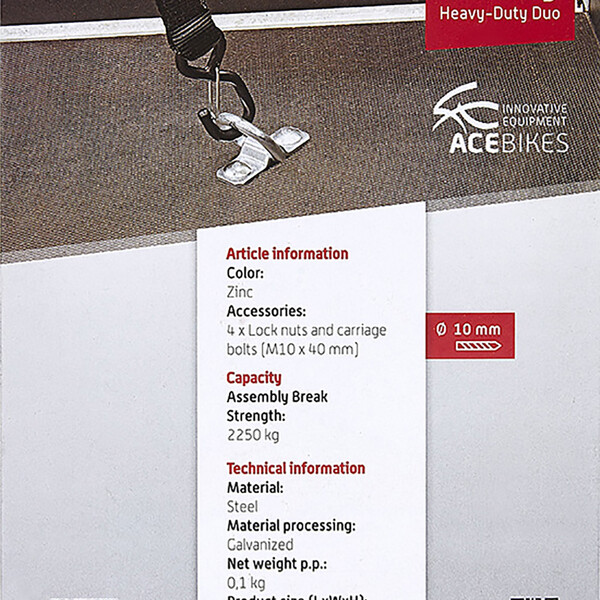 Anneaux D-Ring Heavy-Duty Duo - 2 anneaux d'accroche renforcés
