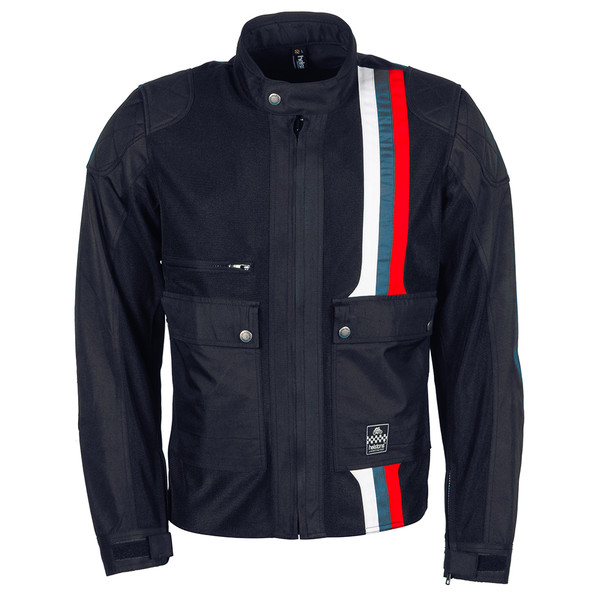 Hamilton - Blouson cuir noir quatre poches veste moto cuir plongé