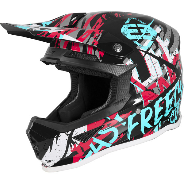 Casque moto cross enfant rose