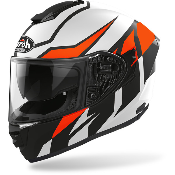 casque moto orange