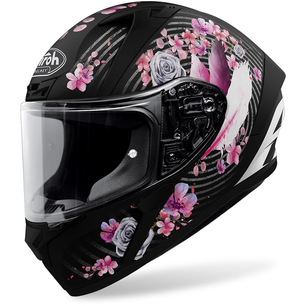 Airoh - Casque Valor Mad Noir / Rose / Blanc