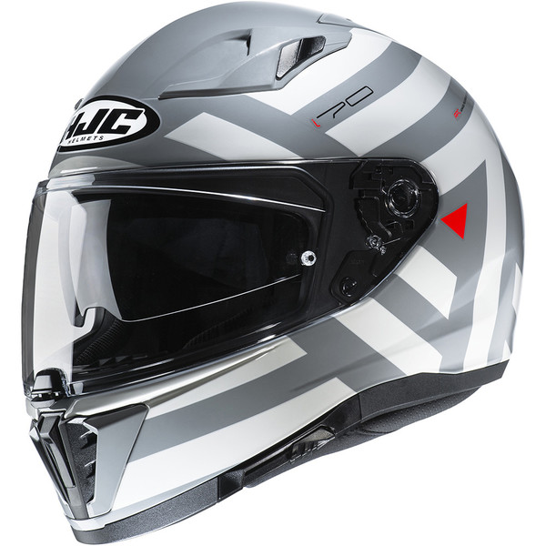 HJC Casque Intégral Moto HJC i70 Karon Mc10 Blanc Gris Blanc Grey 