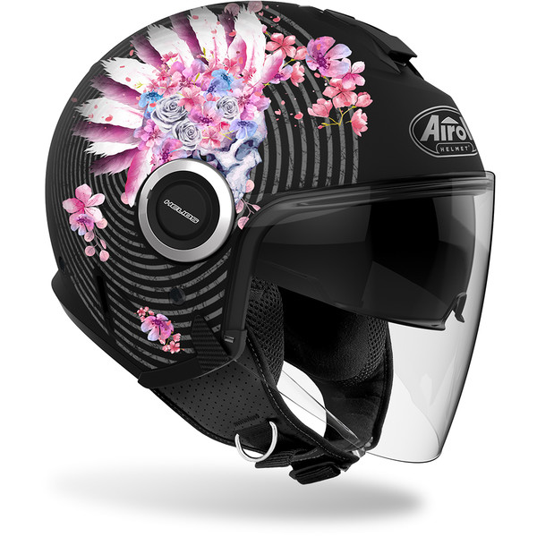 Airoh - Casque Valor Mad Noir / Rose / Blanc