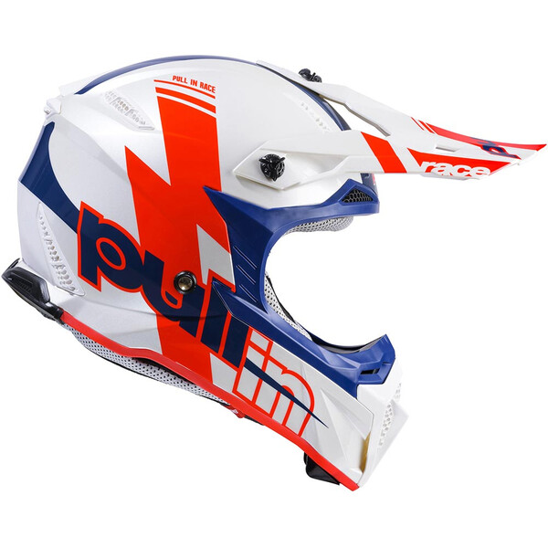 Casque cross enfant Pull-in Race Kid blanc/jaune fluo