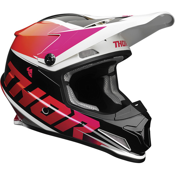 Casque moto cross enfant rose