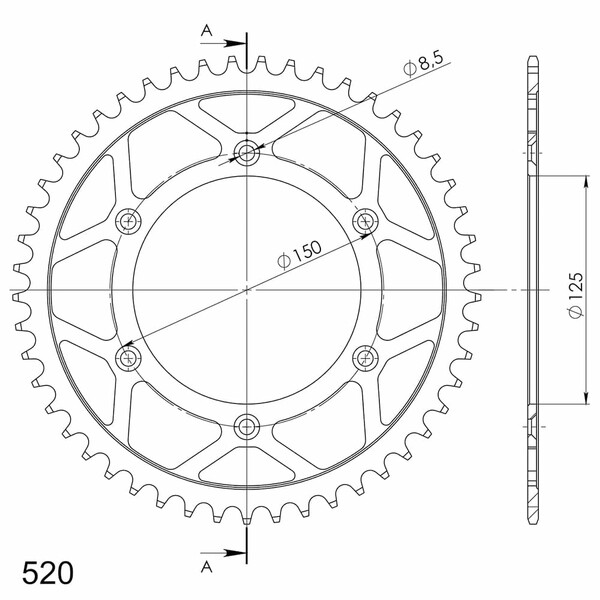 Couronne 50 dents | KTM / Husaberg / Husqvarna / Gasgas - CO30450