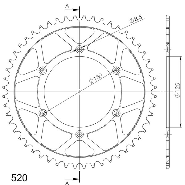 Couronne 52 dents | KTM / Husaberg / Husqvarna / Gasgas - CO30452