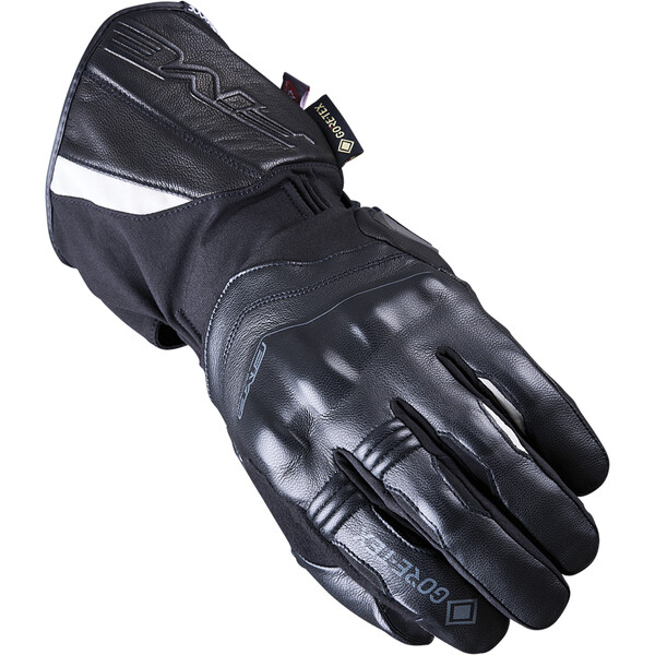 Gants en Cuir de Chèvre Resist Noir Scooter Doublés Soie.