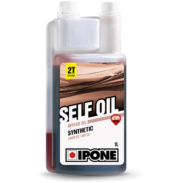 Huile moteur synthétique Self Oil 1L fraise - moto 2 temps