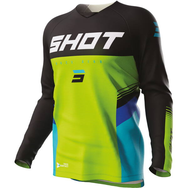 Shot - Maillot enfant Draw Kid Tracer Vert / Noir / Turquoise