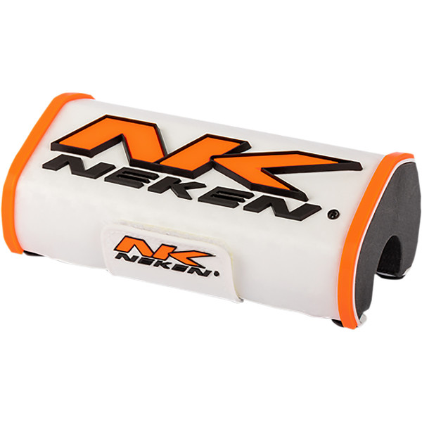 Neken - Mousse Guidon Enduro Oversized 3D - Diamètre 28,6 mm Blanc / Orange