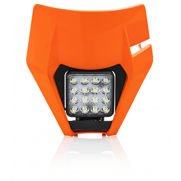 FTJKKVV Phare Avant Moto Plaque Phare Moto Pour KAWASAKI KLX 150 250 450, Accessoires Moto Pour Enduro Dirt Bike, Phare Motocross Avant Lampe(Blanc
