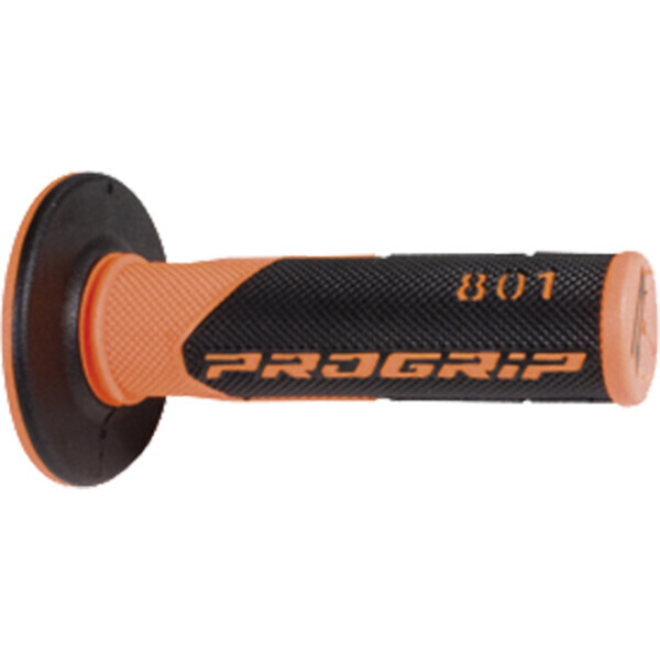 Poignées Antidérapantes Pour Guidon Moto/scooter/quad – Paire Noire/orange, En Silicone, Facile à Installer