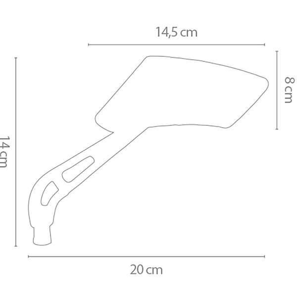 Rétroviseur Tilt - Pas de 8 et 10 mm