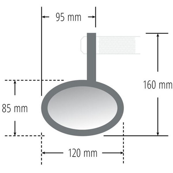 Rétroviseur Ferrara 2 Evo Réversible - Embout de guidon