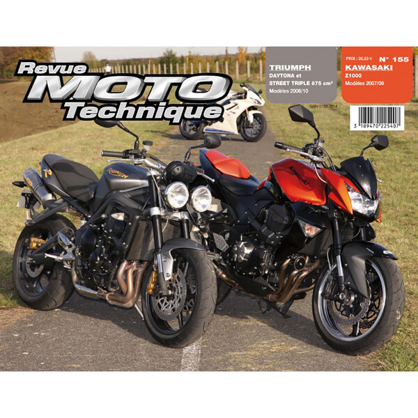 RMT 155.1 KAWASAKI Z1000 (2007/09) et TRIUMPH STREET TRIPLE & DAYTONA (2006/10)