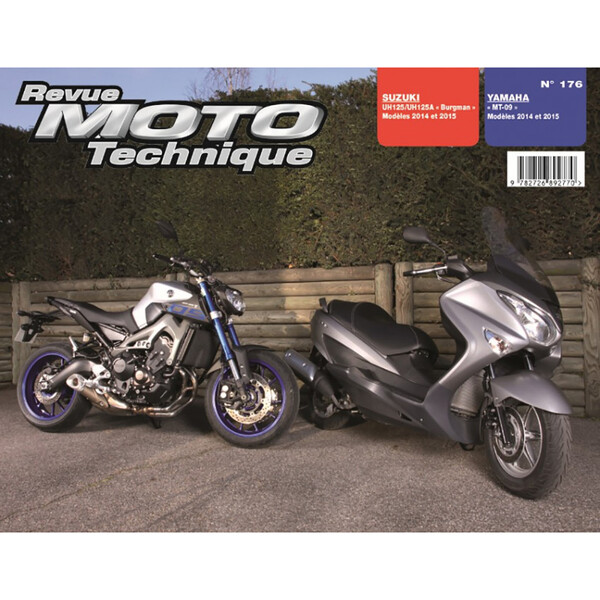 RMT 176 SUZUKI UH125 BURGMAN (2014 à 2015) et YAMAHA MT09 (2014 à 2015)