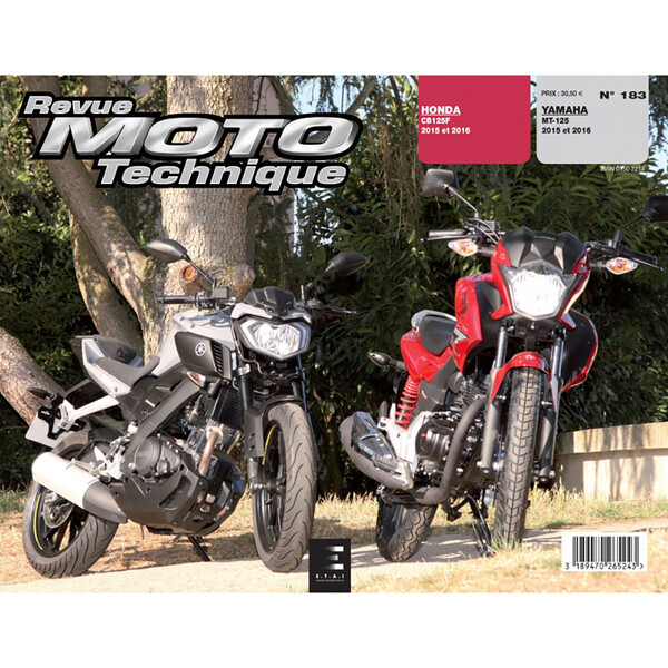 RMT 183 YAMAHA MT 125 (2015 à 2016) et HONDA CB 125 F (2015 à 2016)