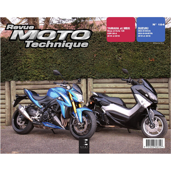 RMT 184 YAMAHA/MBK 125 NMAX-OCITO-GPD (15 à 16) et SUZUKI GSX-S1000 (15 à 16)