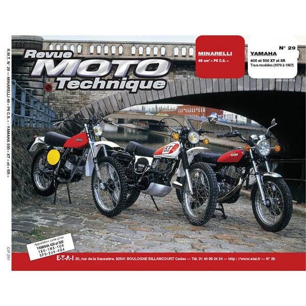 RMT 29 MINARELLI 49 P6 C.S. et YAMAHA 400 - 500 - XT - SR (1976 à 1987)