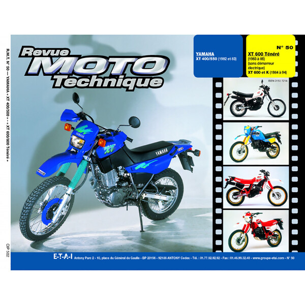 RMT 50.2 YAMAHA XT 400-550 (1982 à 1983) et XT 600 TENERE (1983 à 1986)