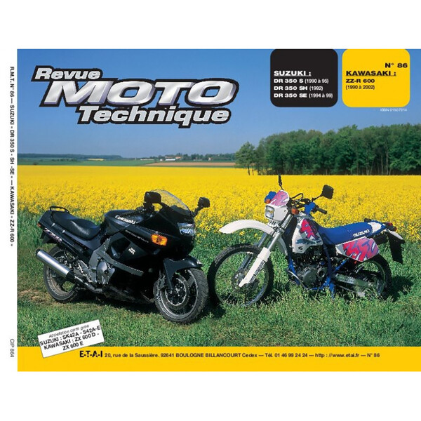 RMT 86.4 SUZUKI DR350 (1990 à 1999) et KAWASAKI ZZ-R600 (1990 à 2002)