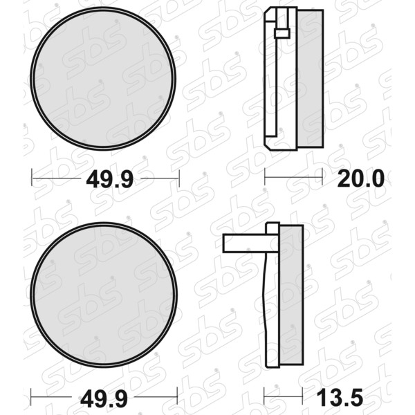 Plaquettes de frein 502 HF