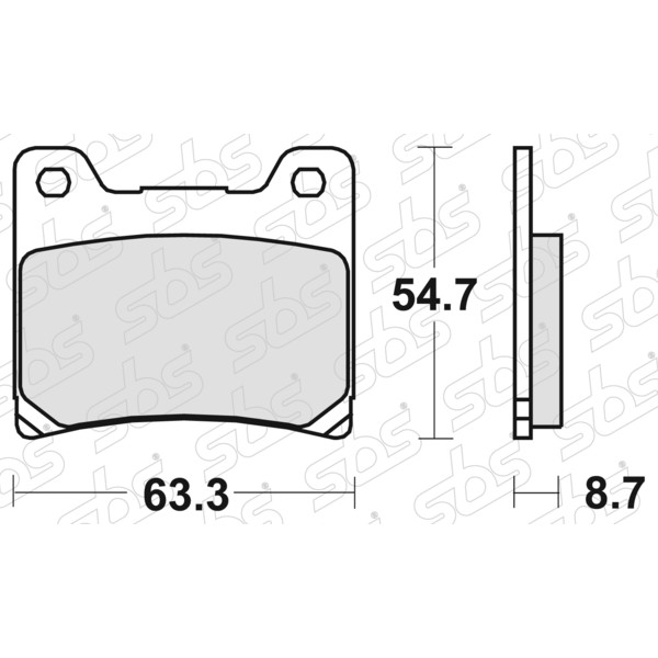 Plaquettes de frein 555 HS