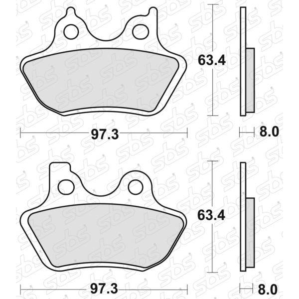 Plaquettes de frein 826 H.LS