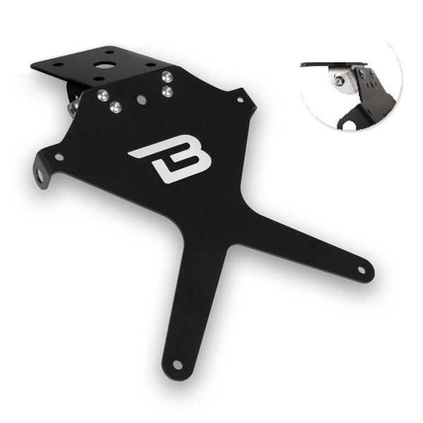 Support de plaque universel Barracuda moto : , support de  plaque de moto