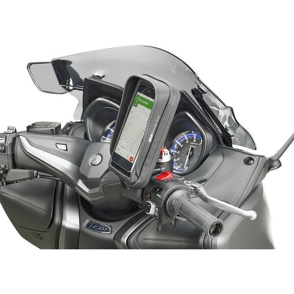 GIVI S958B Universal Smartphone Port For Motorcycle Handlebars – Black